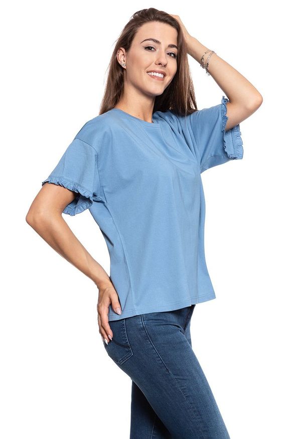 Mustang - MUSTANG T SHIRT DAMSKI Alina C Ruffle 1009446 5407