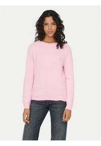 only - ONLY Sweter Rica 15204279 Różowy Regular Fit. Kolor: różowy. Materiał: syntetyk #1
