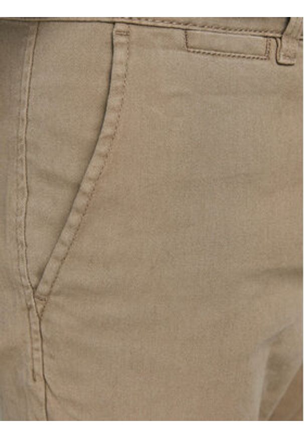 Jack & Jones - Jack&Jones Spodnie materiałowe Marco Dave 12174307 Beżowy Slim Fit. Kolor: beżowy. Materiał: bawełna