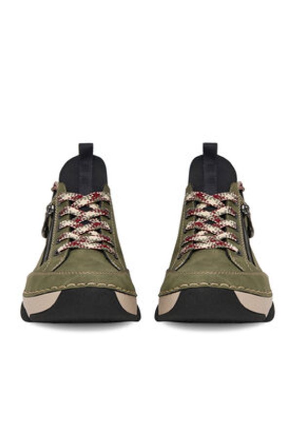 Rieker Sneakersy 45973-54 Zielony. Kolor: zielony. Materiał: materiał, syntetyk