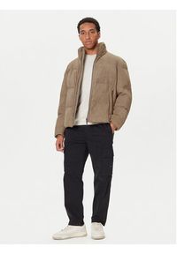 BOSS Kurtka skórzana Jocamp 50547546 Beżowy Relaxed Fit. Kolor: beżowy. Materiał: skóra #4