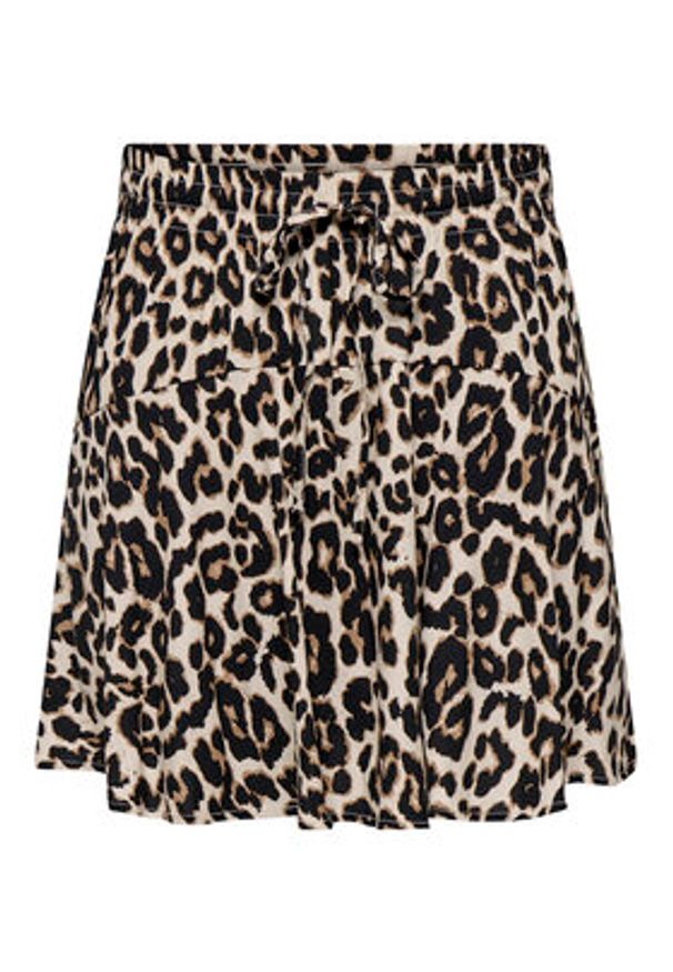 only - ONLY Spódnica mini 15322967 Brązowy Regular Fit. Kolor: brązowy. Materiał: wiskoza