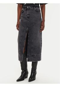 Pinko - PINKO Spódnica jeansowa Gregoriana Gonna 03903 A20U Czarny Regular Fit. Kolor: czarny. Materiał: bawełna