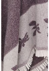 Patrizia Pepe poncho wełniane kolor fioletowy. Kolor: fioletowy. Materiał: wełna #4