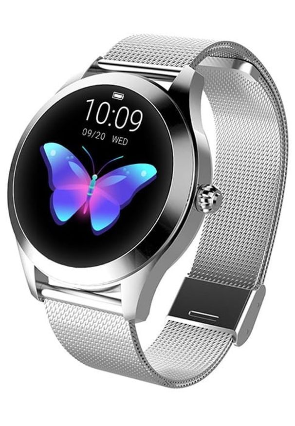 GARETT - Smartwatch Garett Women Naomi srebrny, stalowy. Rodzaj zegarka: smartwatch. Kolor: srebrny, wielokolorowy, szary. Styl: sportowy, biznesowy, elegancki