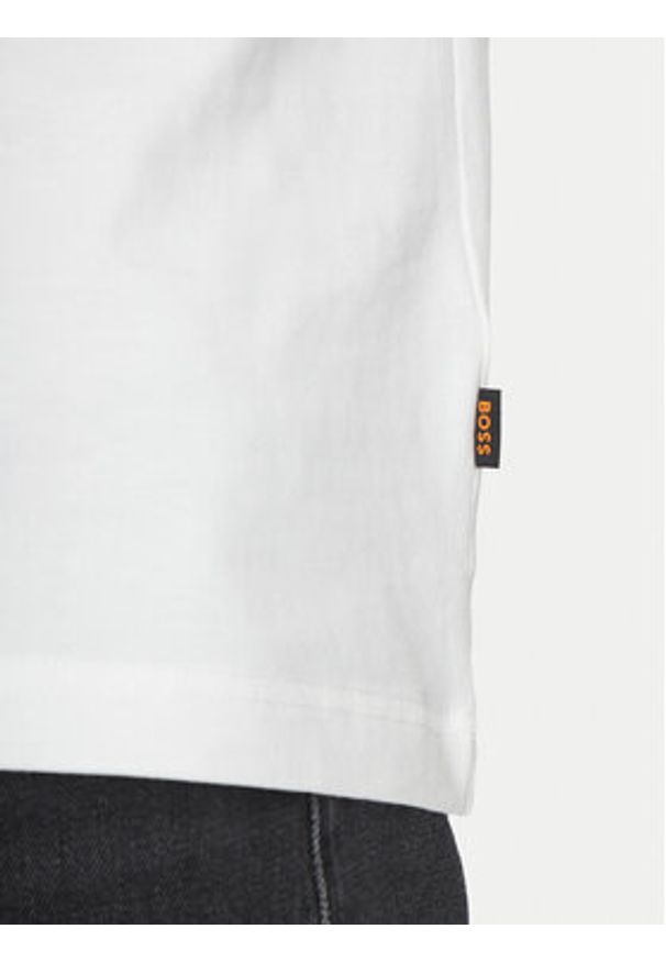BOSS T-Shirt Te_Bossfish 50539196 Biały Regular Fit. Kolor: biały. Materiał: bawełna