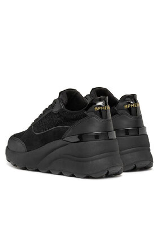 Geox Sneakersy D Spherica Ec13 D45WAA 0JS85 C9999 Czarny. Kolor: czarny. Materiał: skóra
