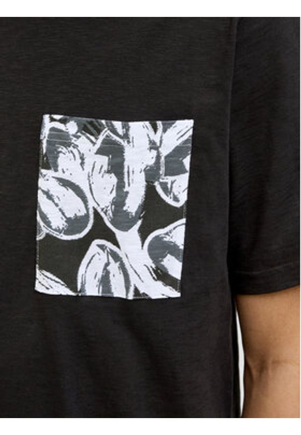 Jack & Jones - Jack&Jones T-Shirt Split 12272995 Czarny Regular Fit. Kolor: czarny. Materiał: bawełna