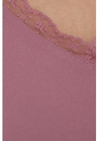 JDY bluzka damska kolor różowy gładka. Kolor: różowy. Materiał: tkanina, koronka. Wzór: gładki #3