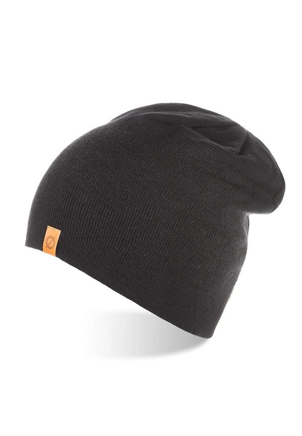 BRODRENE - Czapka męska zimowa smerfetka Brodrene CZ4 czarna. Kolor: czarny. Materiał: materiał. Wzór: aplikacja. Sezon: zima. Styl: sportowy, elegancki