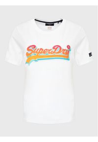 Superdry T-Shirt Vintage Vl Seasonal W1010790A Biały Regular Fit. Kolor: biały. Materiał: bawełna. Styl: vintage