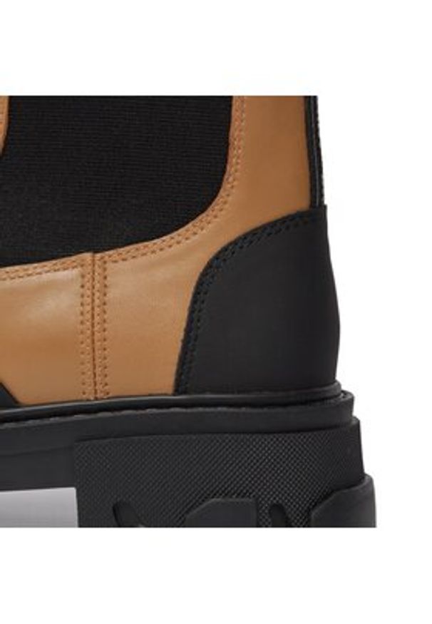 DKNY Botki Jonie K3366233 Brązowy. Kolor: brązowy. Materiał: skóra