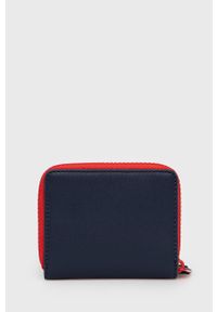 Tommy Jeans Portfel damski kolor granatowy. Kolor: niebieski. Materiał: materiał. Wzór: gładki