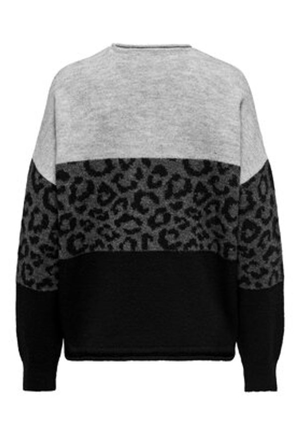 only - ONLY Sweter Jade 15294969 Szary Regular Fit. Kolor: szary. Materiał: syntetyk