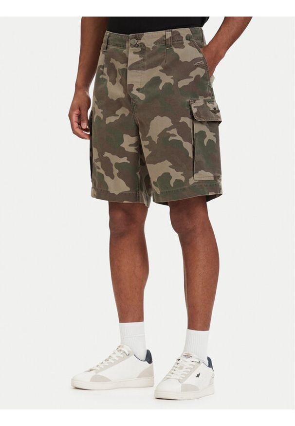 Aeronautica Militare Szorty materiałowe 261BE0281UCT04296 Zielony Regular Fit. Kolor: zielony. Materiał: bawełna