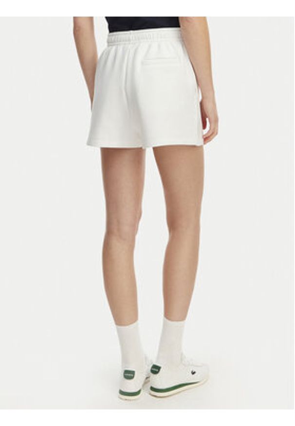 Lacoste Szorty sportowe GF9991 Biały Regular Fit. Kolor: biały. Materiał: bawełna