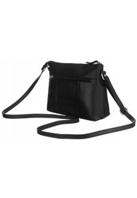 Listonoszka skórzana Peterson PTN TOR-306-SNC czarna. Kolor: czarny. Materiał: skórzane. Rodzaj torebki: na ramię #1