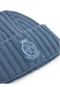 TOMMY HILFIGER - Tommy Hilfiger Czapka Th Crest Fluffy AW0AW18210 Niebieski. Kolor: niebieski. Materiał: wełna #2