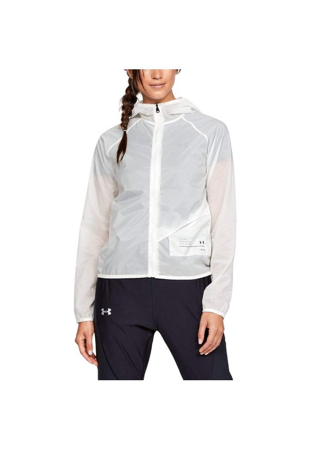 Kurtka sportowa damska Under Armour Qualifier Storm Packable. Kolor: biały. Materiał: nylon. Styl: sportowy