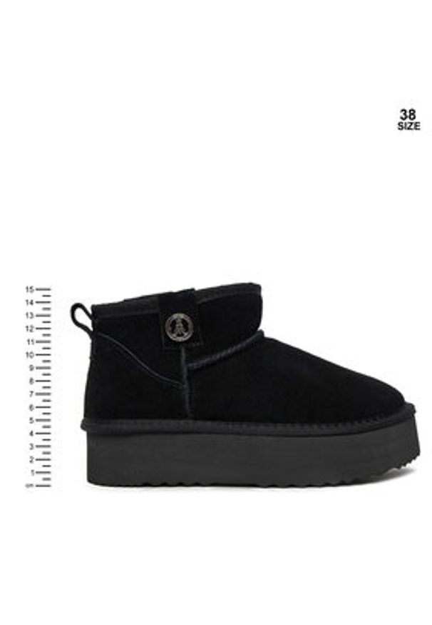 Patrizia Pepe Śniegowce PD793 Czarny. Kolor: czarny. Materiał: skóra, zamsz