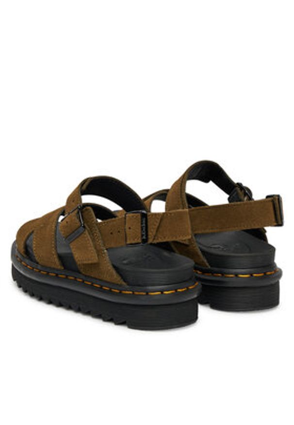 Dr. Martens Sandały DM41122300 Zielony. Kolor: zielony. Materiał: zamsz, skóra