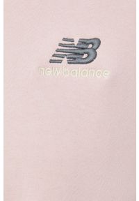 New Balance bluza UT21502PIE damska kolor różowy z kapturem gładka UT21502PIE-PIE. Typ kołnierza: kaptur. Kolor: różowy. Materiał: bawełna, dzianina. Długość rękawa: długi rękaw. Długość: długie. Wzór: gładki #3