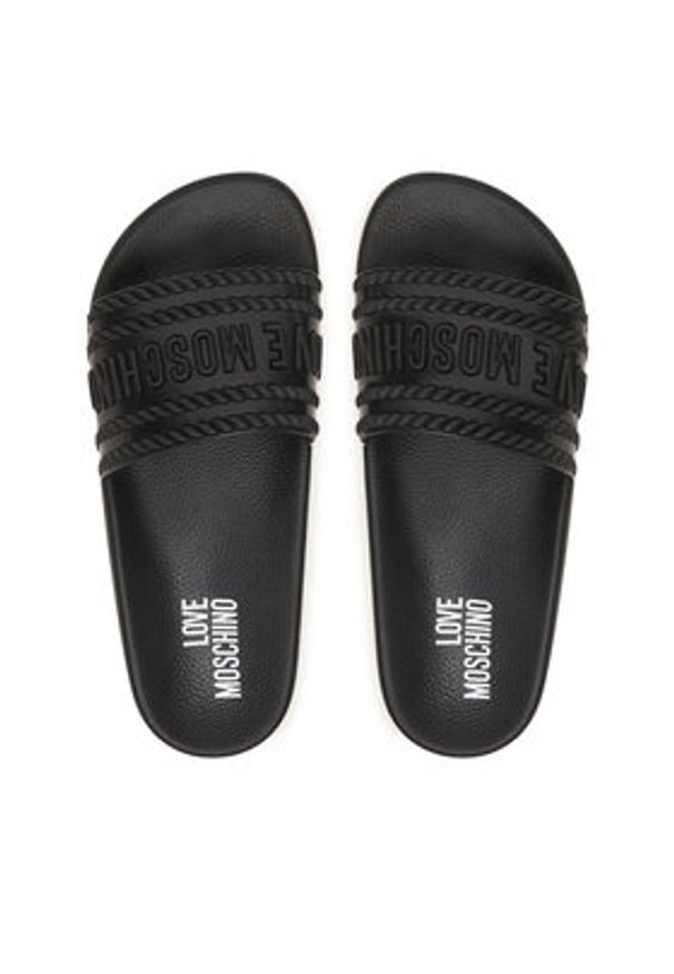 Love Moschino - LOVE MOSCHINO Klapki JA28342G0OI22000 Czarny. Kolor: czarny. Materiał: syntetyk