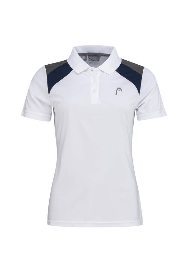 Head - Koszulka polo damska CLUB 22 Tech. Typ kołnierza: polo. Kolor: biały. Materiał: poliester. Sport: tenis