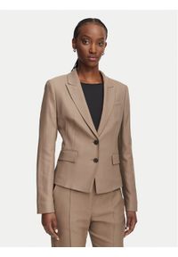 BOSS Marynarka 50564479 Brązowy Slim Fit. Kolor: brązowy. Materiał: wiskoza #1