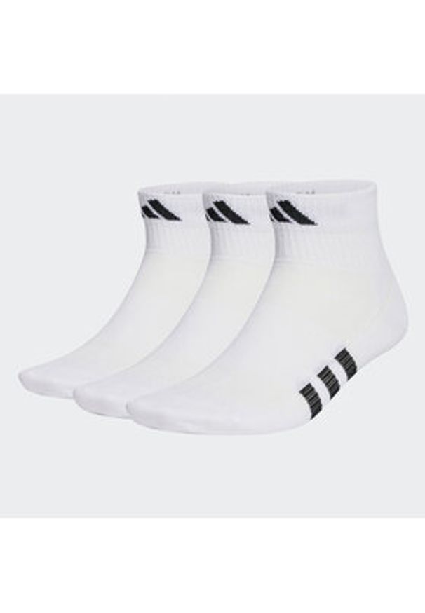 Adidas - adidas Skarpety wysokie unisex Performance Light Mid-Cut Socks 3 Pairs HT3445 Biały. Kolor: biały. Materiał: bawełna