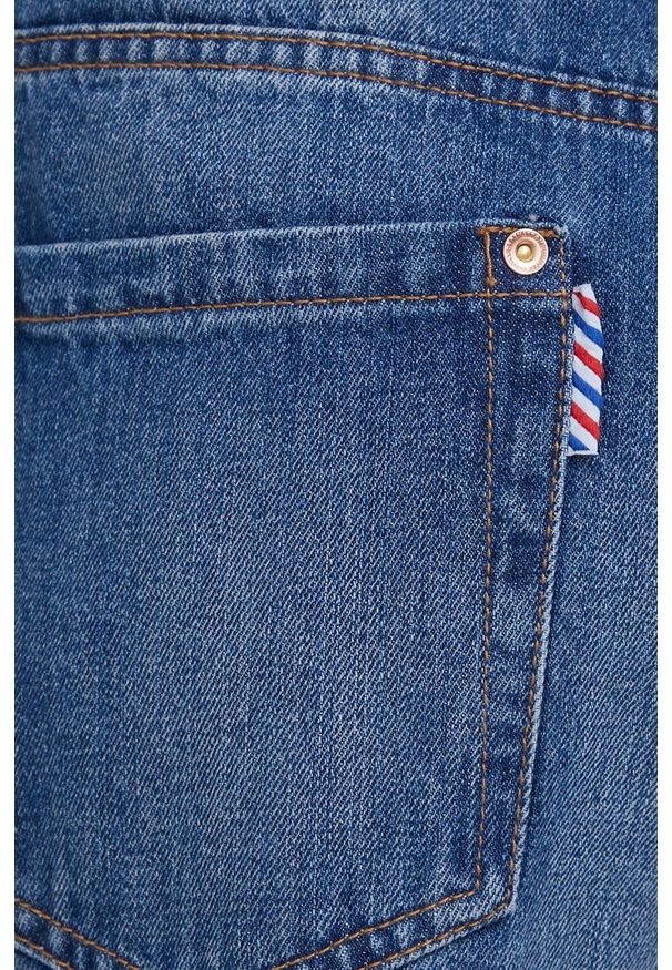 United Colors of Benetton jeansy damskie high waist. Stan: podwyższony. Kolor: niebieski