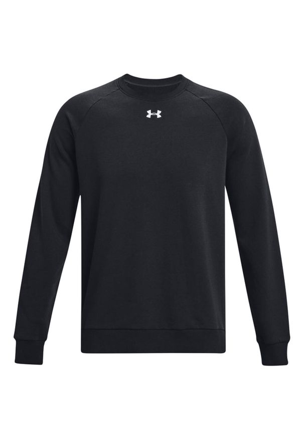 Under Armour - Męski Sweter Rival Fleece Z Okrągłym Dekoltem. Kolor: czarny
