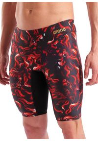 Spodenki pływackie męskie Arena Graphic Swim Jammer. Kolor: czerwony, wielokolorowy, czarny