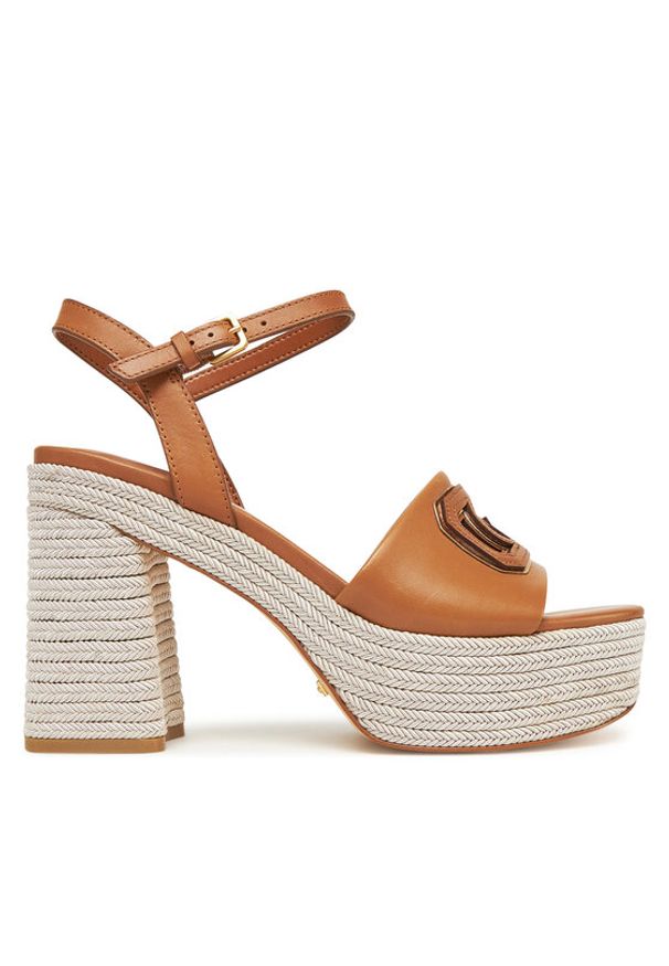 Guess Espadryle FLJFML LEA03 Brązowy. Kolor: brązowy. Materiał: skóra