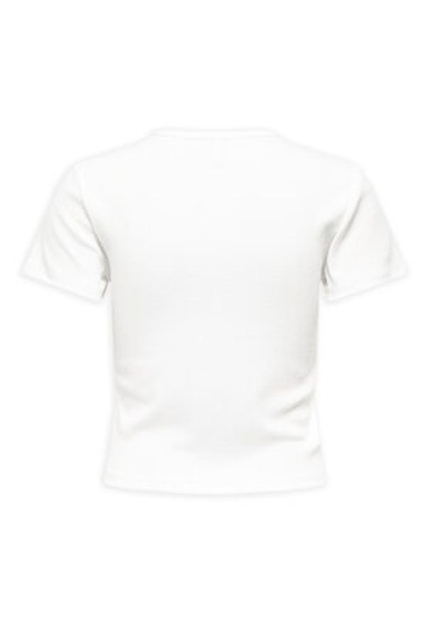 only - ONLY T-Shirt Daniella 15350554 Biały Slim Fit. Kolor: biały. Materiał: syntetyk
