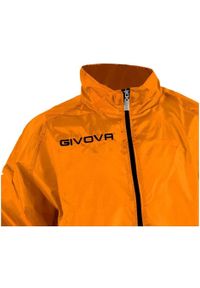 Kurtka do piłki nożnej męska Givova Basico przeciwdeszczowa. Kolor: pomarańczowy. Materiał: nylon. Sport: piłka nożna #2