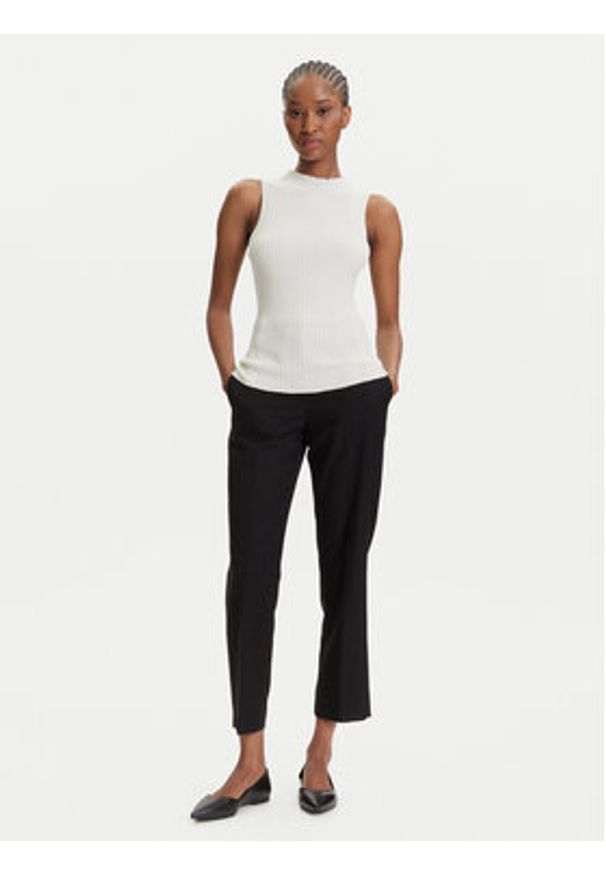 Hugo - HUGO Bluzka Sarepilk 50542597 Écru Slim Fit. Materiał: wiskoza