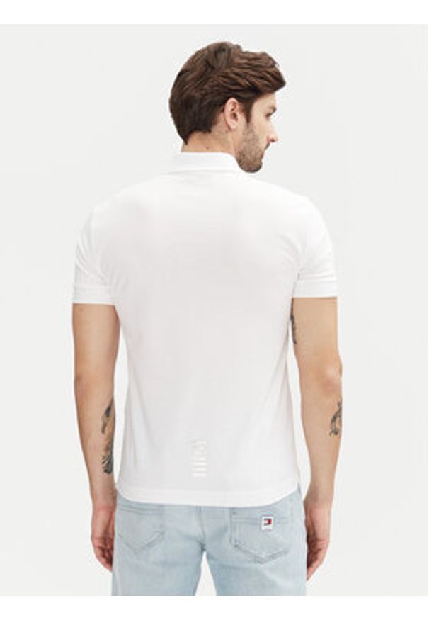EA7 Emporio Armani Polo 8NPF14 PJVQZ 0100 Biały Regular Fit. Typ kołnierza: polo. Kolor: biały. Materiał: bawełna