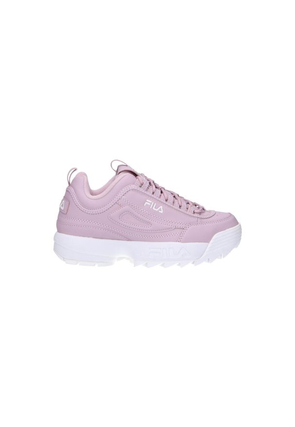 Buty do chodzenia damskie Fila Disruptor Low. Zapięcie: sznurówki. Kolor: fioletowy. Materiał: materiał, skóra. Szerokość cholewki: normalna. Sport: turystyka piesza