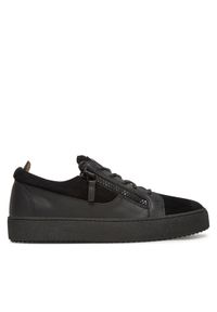 Giuseppe Zanotti - GIUSEPPE ZANOTTI Sneakersy RU40037/001 Czarny. Kolor: czarny. Materiał: skóra, zamsz