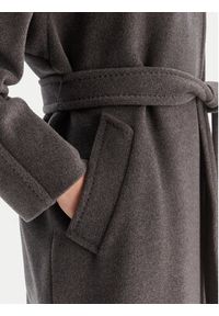 Marella Płaszcz wełniany English 2523016142 Szary Regular Fit. Kolor: szary. Materiał: wełna #4