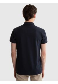 Big-Star - Koszulka męska polo granatowa Markolinos 403. Okazja: na co dzień. Typ kołnierza: polo. Kolor: niebieski. Materiał: bawełna, materiał. Styl: vintage, retro, casual #6