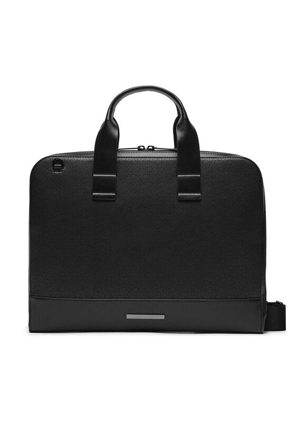 Calvin Klein Torba na laptopa Modern Bar Slim Laptop Bag Mono K50K511529 Czarny. Kolor: czarny. Materiał: skóra