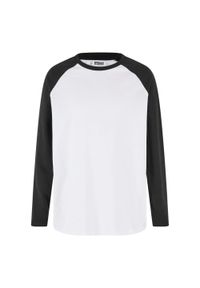 Urban Classics - Koszulka Chłopięca Organic Oversized Raglan. Kolor: czarny, biały, wielokolorowy. Długość rękawa: raglanowy rękaw. Sport: turystyka piesza