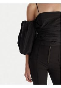 Pinko - PINKO Bluzka Taffeta 105552 Y3LE Czarny Regular Fit. Kolor: czarny. Materiał: syntetyk