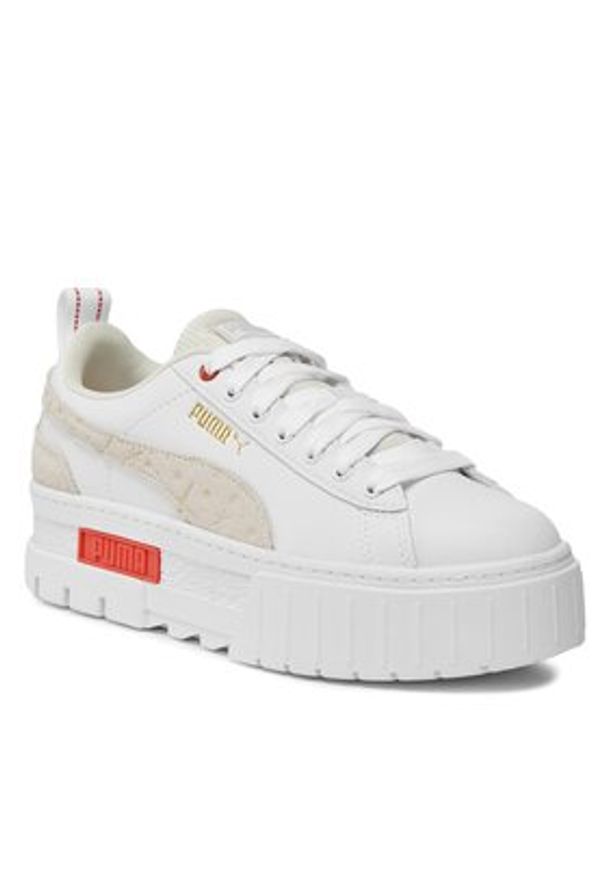 Puma Sneakersy Mayze Lucky Charm Wns 389585 01 Biały. Kolor: biały. Materiał: skóra