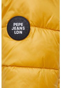 Pepe Jeans Kurtka damska kolor żółty zimowa. Kolor: żółty. Materiał: materiał. Wzór: gładki. Sezon: zima #5