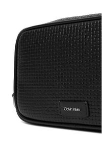 Calvin Klein Saszetka Embossed Woven Zip Pouch LV04D1111G Czarny. Kolor: czarny. Materiał: skóra #4