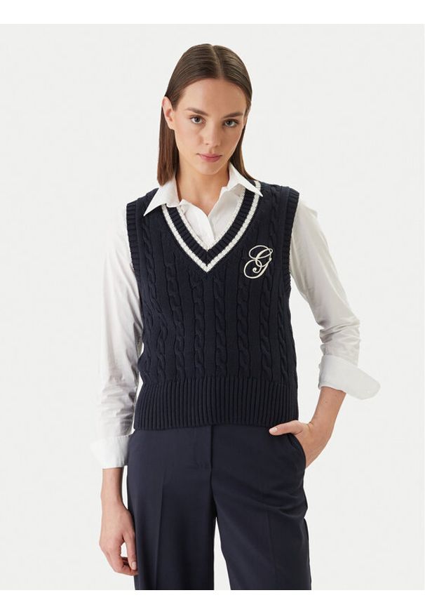 GANT - Gant Sweter 4805441 Granatowy. Kolor: niebieski. Materiał: bawełna