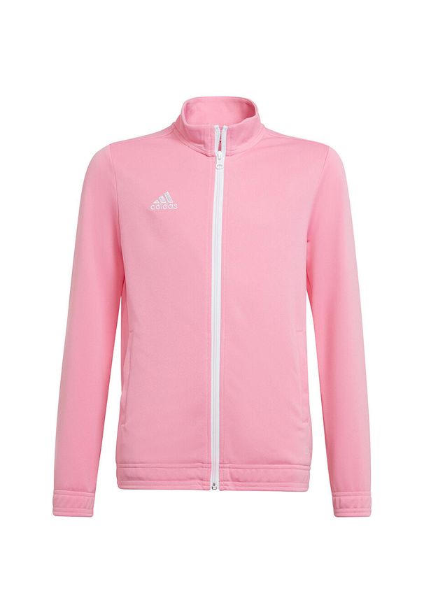 Adidas - Bluza piłkarska dla dzieci adidas Entrada 22 Track Jacket. Kolor: różowy, wielokolorowy, biały. Sport: piłka nożna